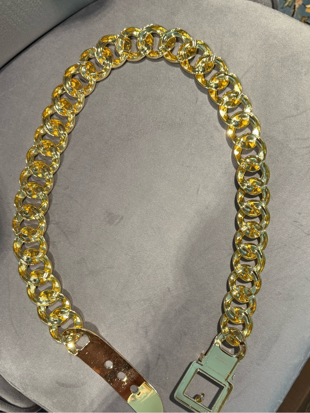 B-Low the Belt Gold Chunky Chain Belt